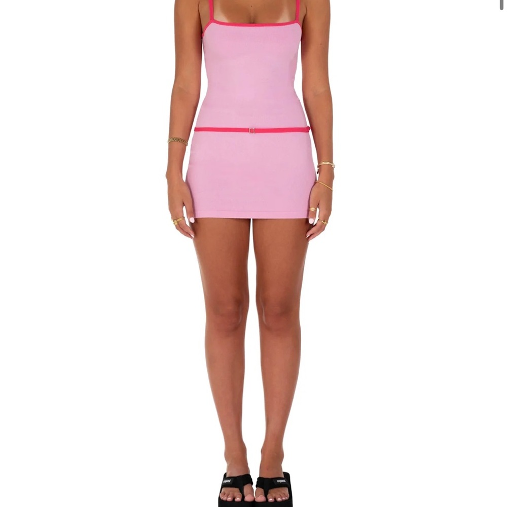 I am Delilah Belle Mini Dress Pink with Detachable Belt